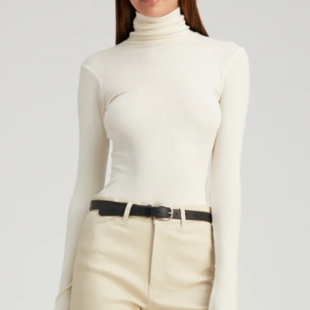 Calvin Klein Knit Ivory Turtleneck Sweater Size XS